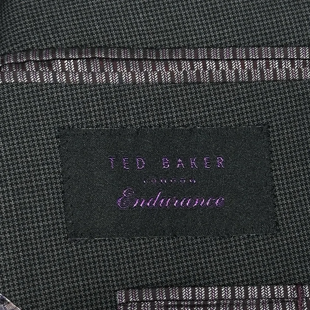 Ted‎ Baker Endurance Dark Gray Wool Surgeon Cuffs Blazer Jacket Men's Size 40L